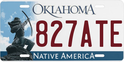 OK license plate 827ATE