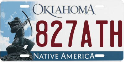 OK license plate 827ATH