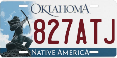 OK license plate 827ATJ