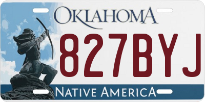 OK license plate 827BYJ