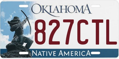 OK license plate 827CTL