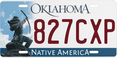 OK license plate 827CXP