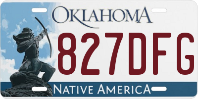 OK license plate 827DFG