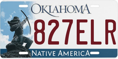 OK license plate 827ELR