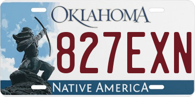 OK license plate 827EXN