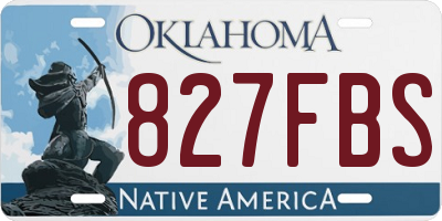 OK license plate 827FBS