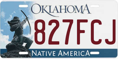 OK license plate 827FCJ