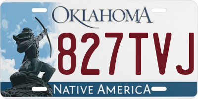 OK license plate 827TVJ