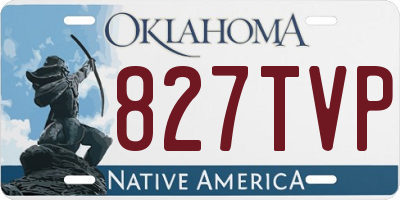 OK license plate 827TVP