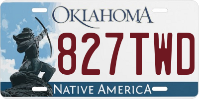 OK license plate 827TWD