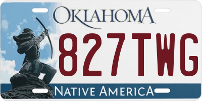 OK license plate 827TWG