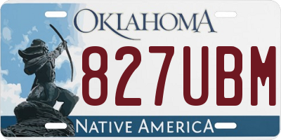 OK license plate 827UBM