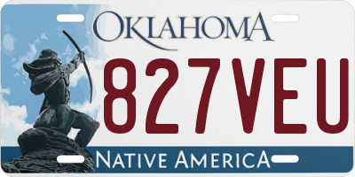 OK license plate 827VEU