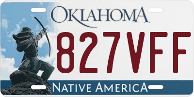 OK license plate 827VFF