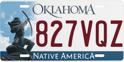 OK license plate 827VQZ