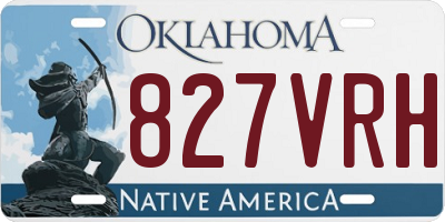 OK license plate 827VRH