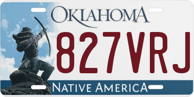 OK license plate 827VRJ