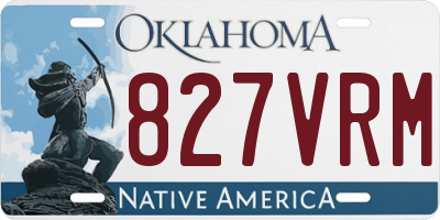 OK license plate 827VRM