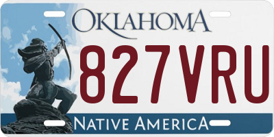 OK license plate 827VRU
