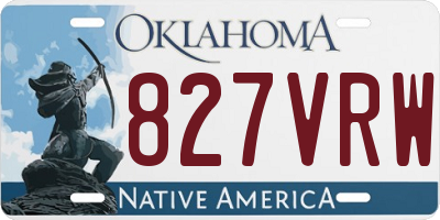 OK license plate 827VRW