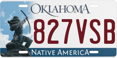 OK license plate 827VSB