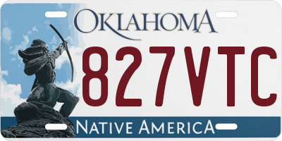 OK license plate 827VTC