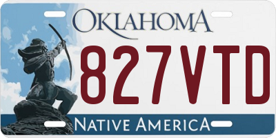OK license plate 827VTD