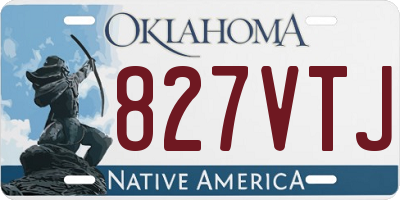 OK license plate 827VTJ