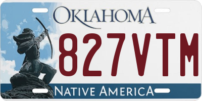 OK license plate 827VTM