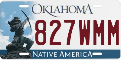 OK license plate 827WMM