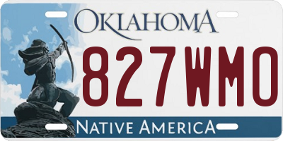 OK license plate 827WMO