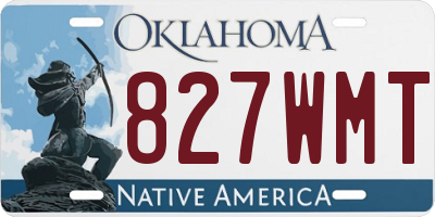 OK license plate 827WMT