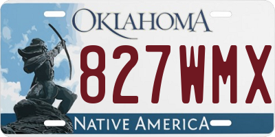 OK license plate 827WMX