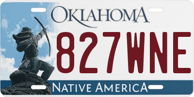 OK license plate 827WNE