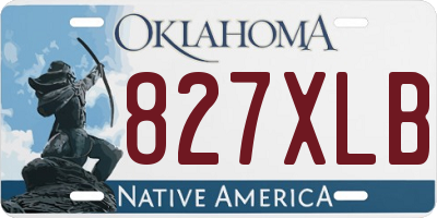 OK license plate 827XLB
