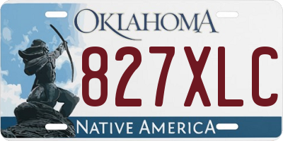 OK license plate 827XLC