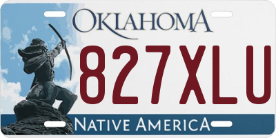 OK license plate 827XLU