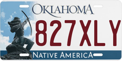 OK license plate 827XLY