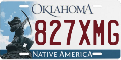 OK license plate 827XMG