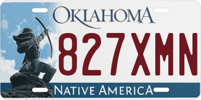 OK license plate 827XMN
