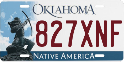 OK license plate 827XNF