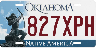 OK license plate 827XPH
