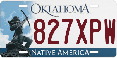 OK license plate 827XPW
