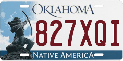 OK license plate 827XQI