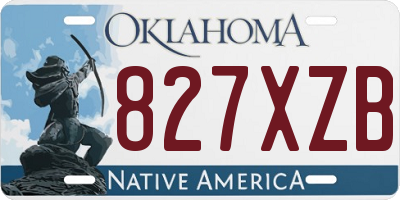 OK license plate 827XZB