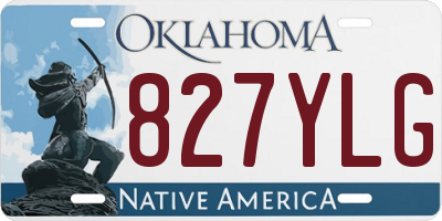 OK license plate 827YLG