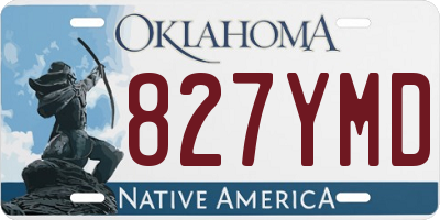 OK license plate 827YMD