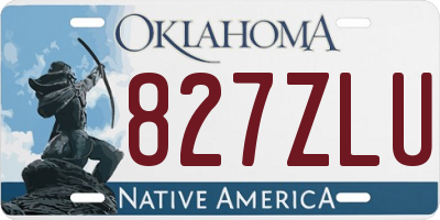 OK license plate 827ZLU