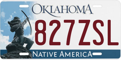 OK license plate 827ZSL