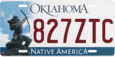 OK license plate 827ZTC